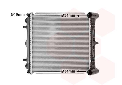 VAN WEZEL Radiaator,mootorijahutus 74002023